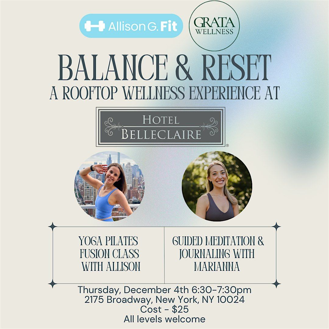 Balance & Reset a Rooftop Wellness Experience, 4 December | Event in New York | AllEvents
