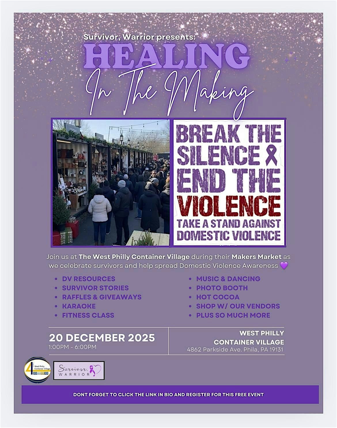 Healing In The Making, 20 December | Event in Philadelphia | AllEvents