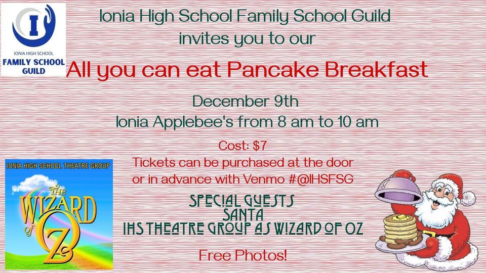 December All You Can Eat Pancake Breakfast, Applebee's Grill + Bar