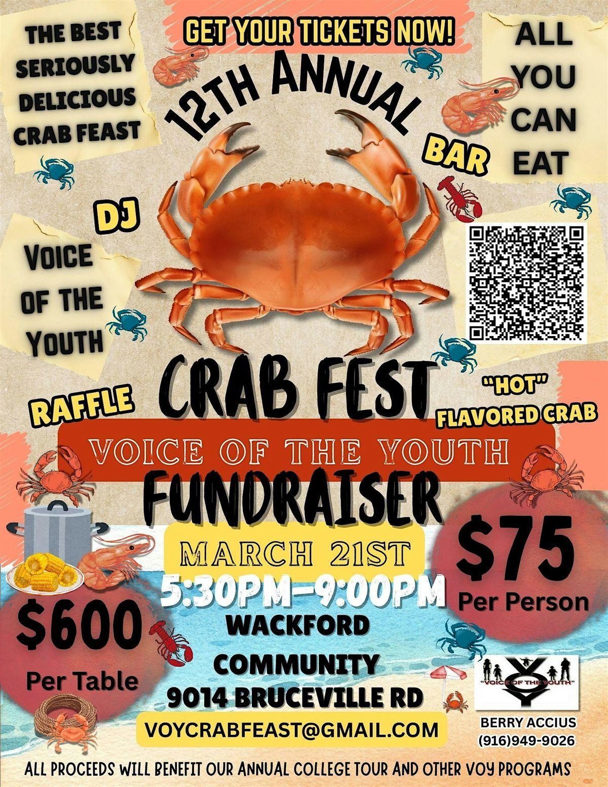 2025 VOY  Community Crab Feed - Eat, Celebrate & Empower Our Youth, 21 March | Event in Elk Grove | AllEvents
