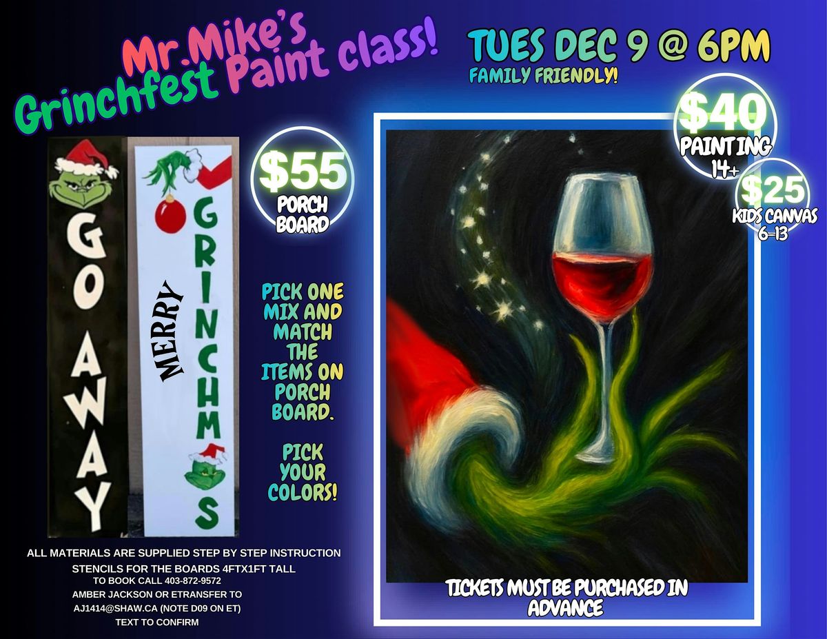 Mr. Mike’s Sylvan Lake GRINCHMAS paint event, 9 December | Event in Sylvan Lake | AllEvents