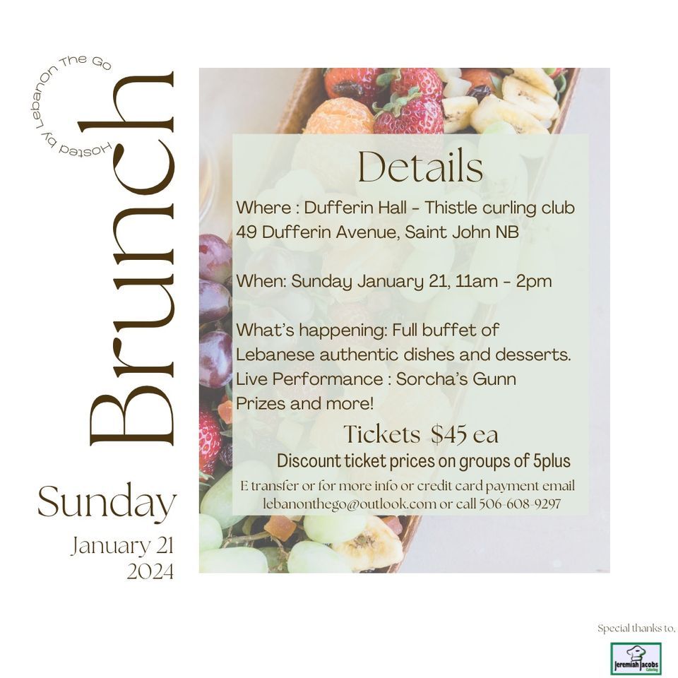 Brunch , Dufferin Hall, Saint John, January 21 2024 AllEvents.in