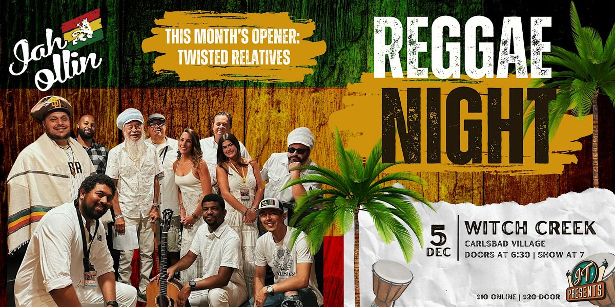 JT Presents: First Friday's Reggae Night with Jah Ollin, 5 December | Event in Carlsbad | AllEvents