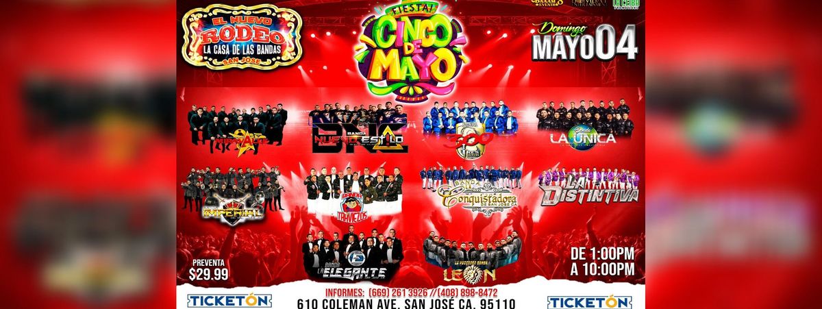 BANDA LOS NUEVOS MIRAVACLE, BANDA NUEVO ESTILO DE SAN JOSE CALIFORNIA & MAS , 4 May | Event in San Jose