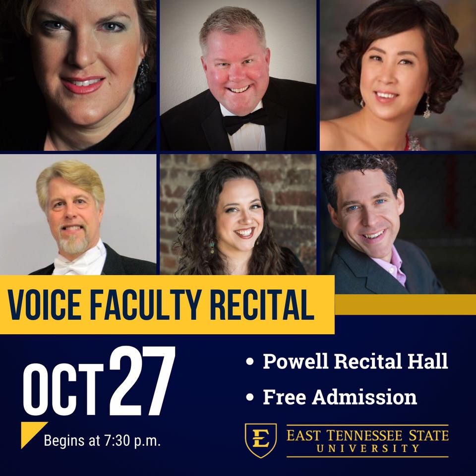 Faculty Voice Recital, ETSU Martin Center for the Arts, Johnson City