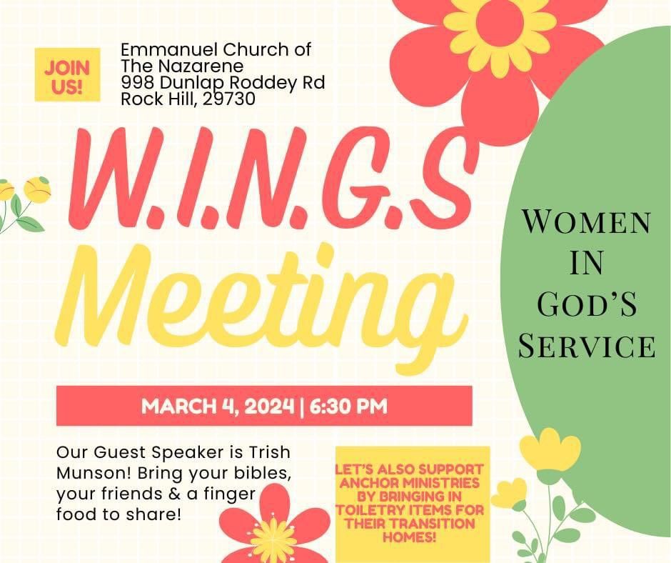 WINGS speaker Trish Munson, 998 Dunlap Roddey road, Rock Hill, SC, 4