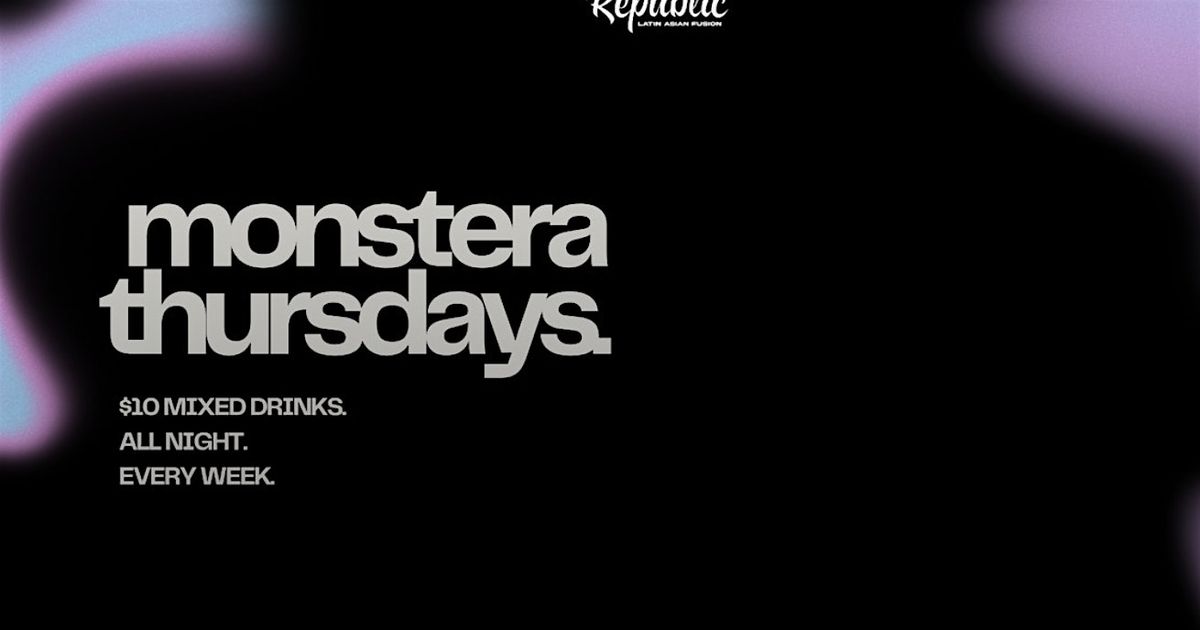 Monstera Thursdays | REGGAETON & OPEN FORMAT, 4 December | Event in Brooklyn | AllEvents