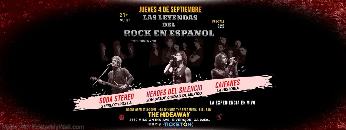 TRIBUTOS- HEROES DEL SILENCIO, CAIFANES LA HISTORIA &   MAS, 4 September | Event in Santa Rosa | AllEvents