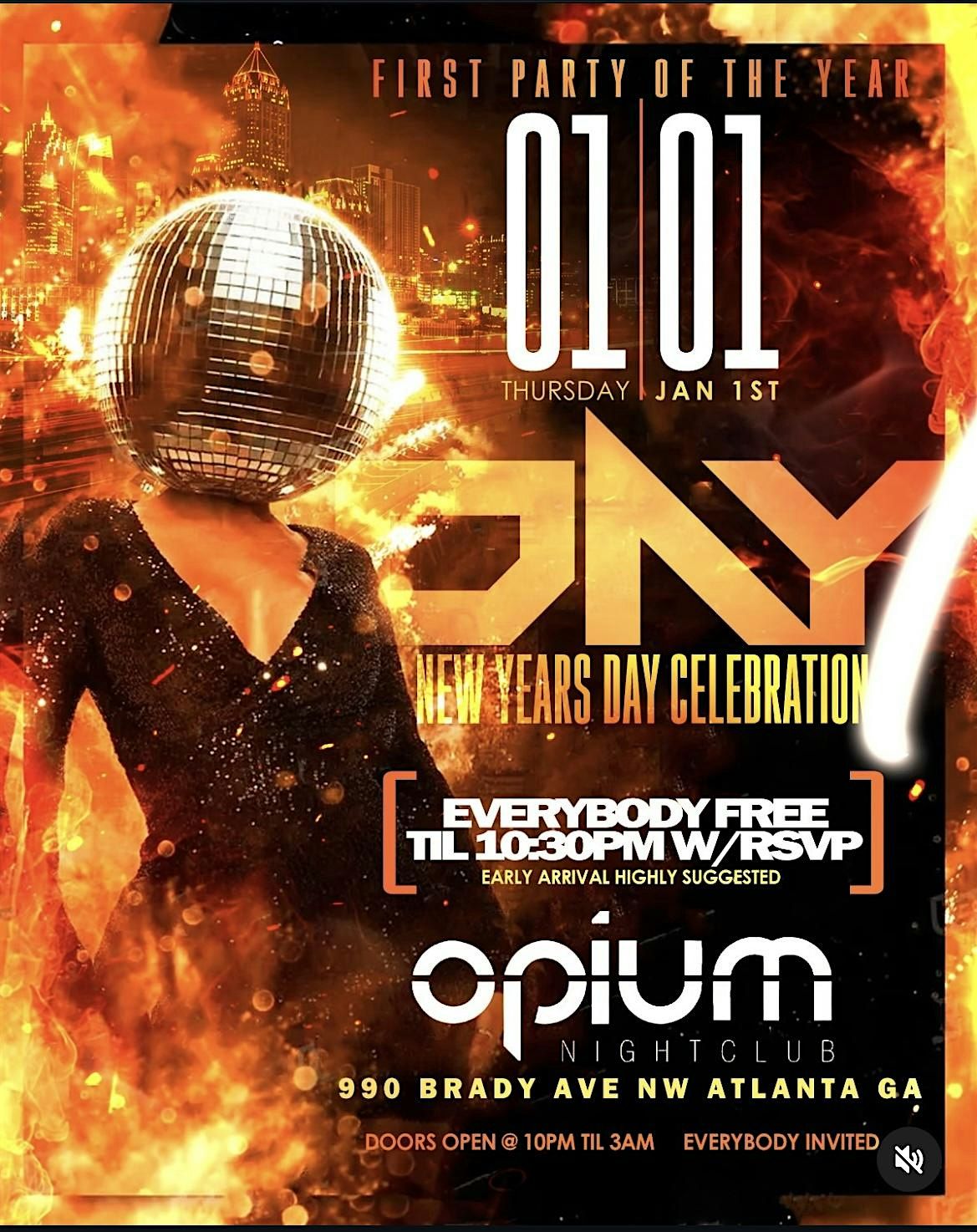 DAY 1 NEW YEARS DAY CELEBRATION  @ OPIUM FIRST PARTY OF THE YEAR, 1 January | Event in Atlanta | AllEvents