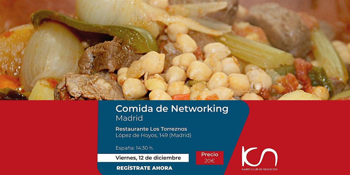 KCN Eat & Meet Comida de Networking Madrid - 12 de diciembre, 12 December | Event in Madrid | AllEvents