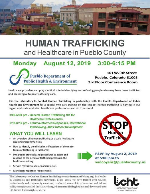 Provider Training On Human Trafficking And Healthcare At Pueblo