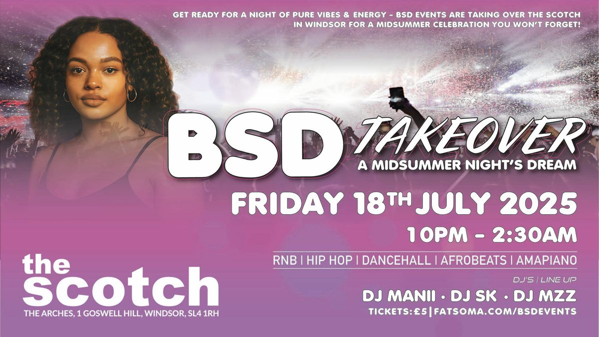 THW BSD TAKEOVER @ THE SCOTCH WINDSOR, 18 July | Event in Windsor | AllEvents