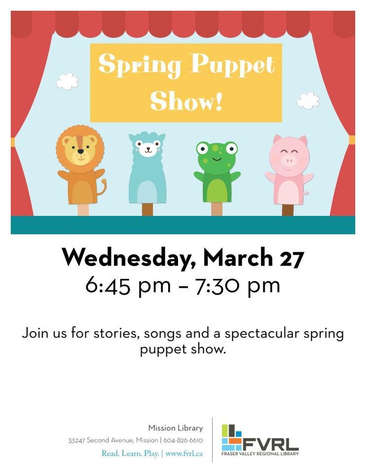 Spring Puppet Show, FVRL - Mission Library, March 27 2024 | AllEvents.in