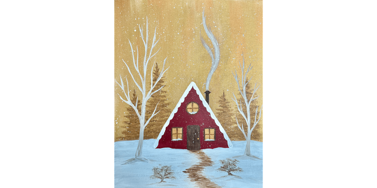 Cozy Winter Cottage - Paint and Sip in Cincinnati | Classpop!™, 27 December | Event in West Chester | AllEvents