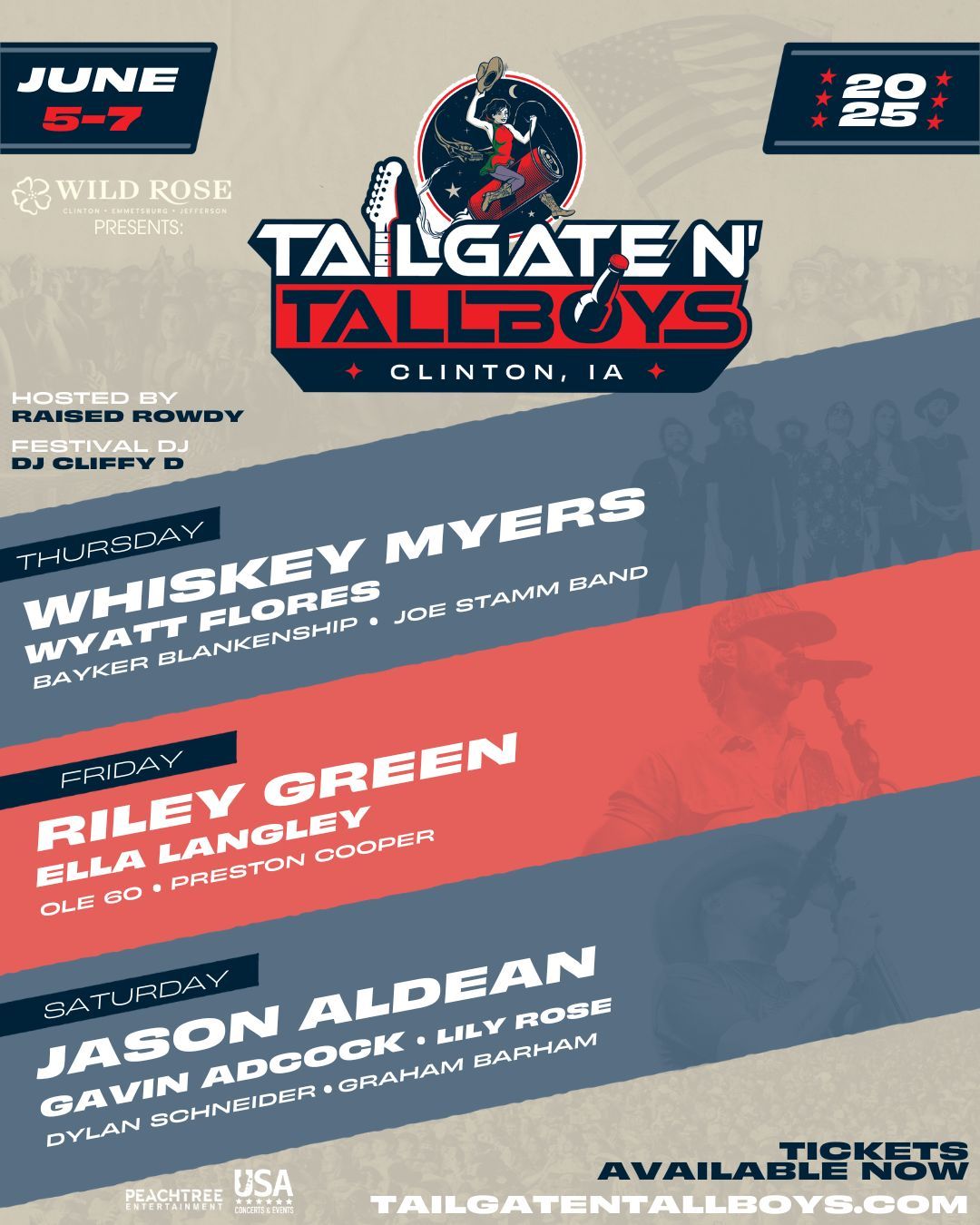 Tailgate N Tallboys Music Festival	- Thursday at Clinton Riverfront, 18 June | Event in Clinton | AllEvents