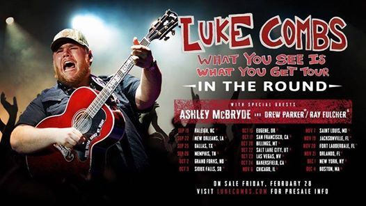Luke Combs What You See Is What You Get Tour Eugene Or At