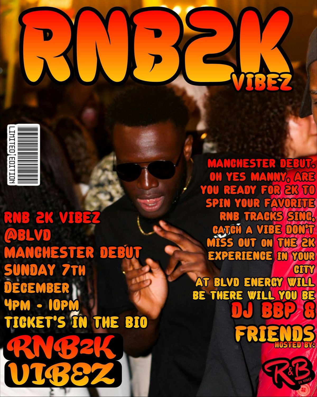 RNB 2K VIBEZ (BLVD) - MANCHESTER DEBUT, 7 December | Event in Manchester | AllEvents