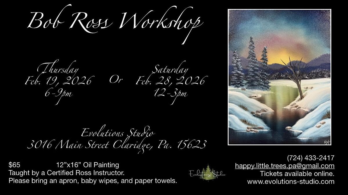 February 19, 2026 - Fire and Ice - Bob Ross Workshop, 19 February | Event in Claridge | AllEvents