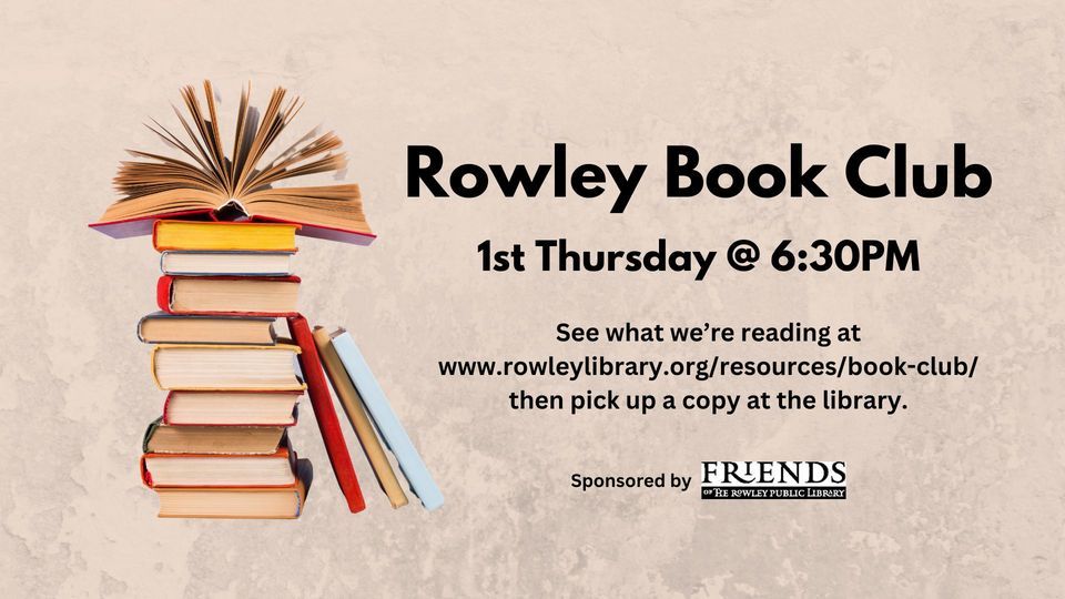 Rowley Book Club, Rowley Public Library, January 4 2024 AllEvents.in