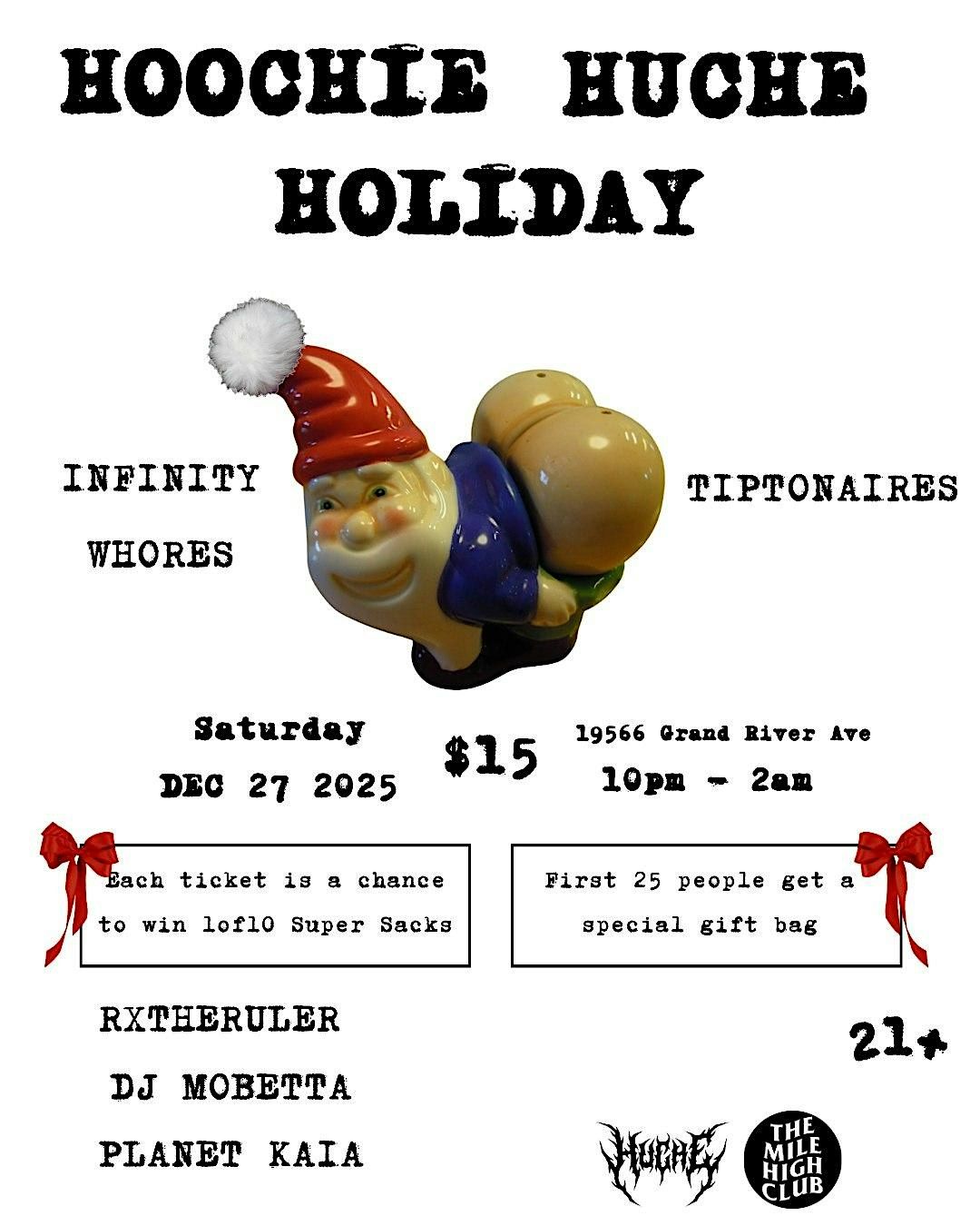 HOOCHIE HUCHE HOLIDAY, 27 December | Event in Detroit | AllEvents