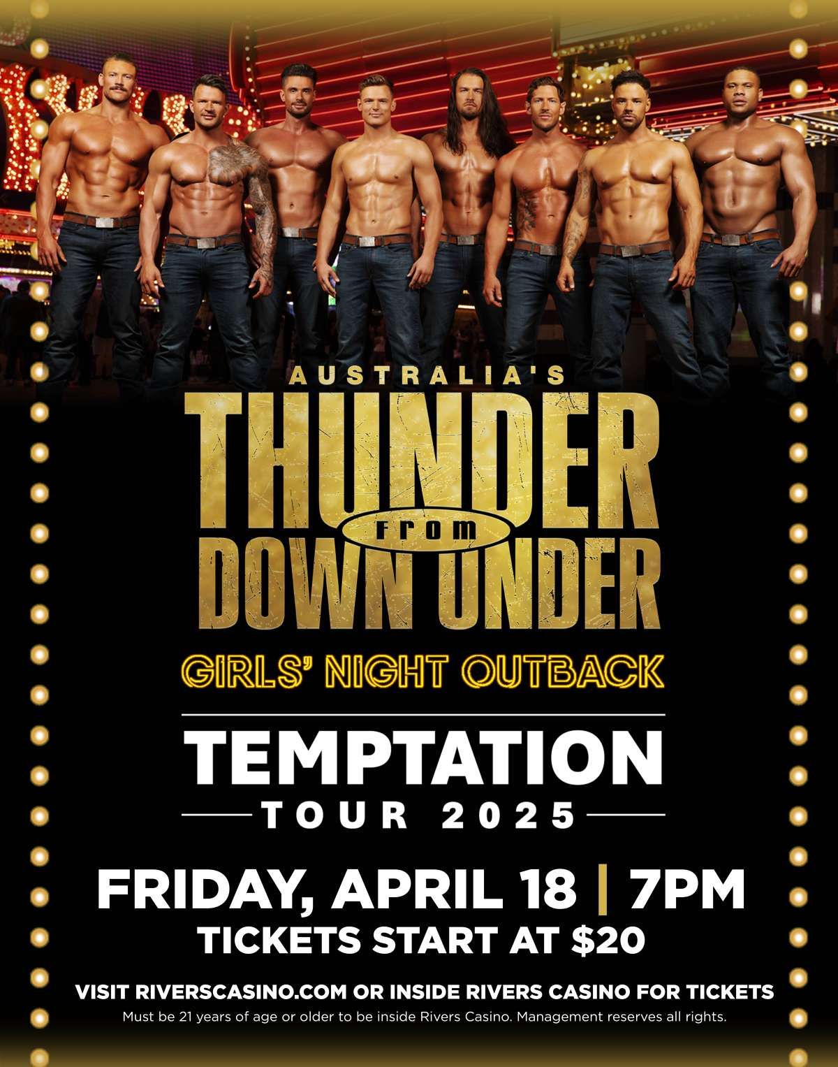 Australias Thunder from Down Under at Charline McCombs Empire Theatre, 14 October | Event in San Antonio | AllEvents