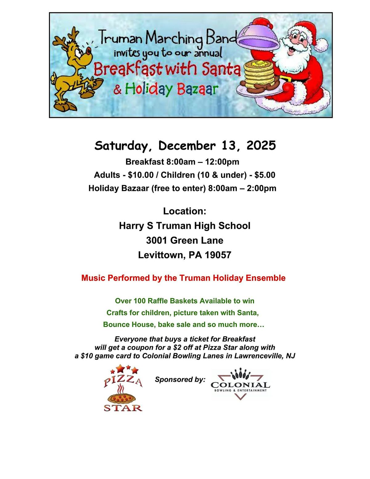 28th Annual Breakfast with Santa and Holiday Craft Bazaar, 13 December | Event in Levittown | AllEvents