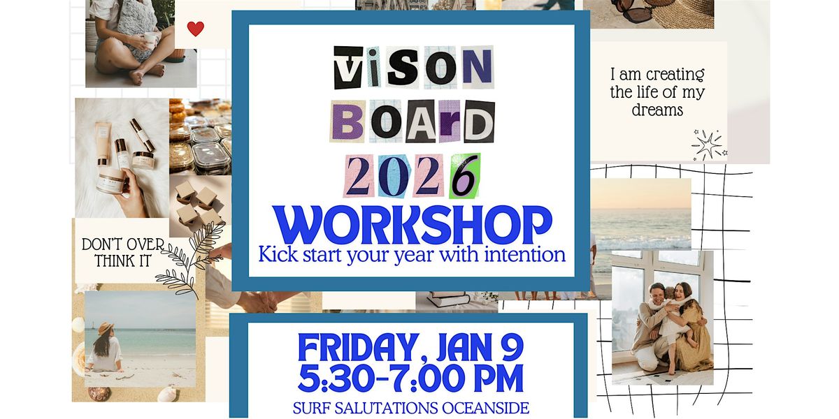 Vision Board Workshop: Kick Off 2026 with Intention, 9 January | Event in Oceanside | AllEvents