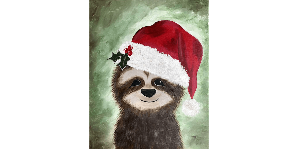 Holiday Sloth - Paint and Sip in Boston | Classpop!™, 20 December | Event in Lexington | AllEvents