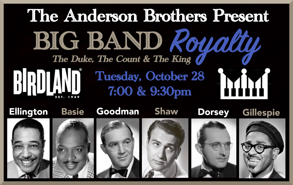The Andersons: Big Band Royalty - The Duke  The Count and More, 27 October | Event in New York | AllEvents