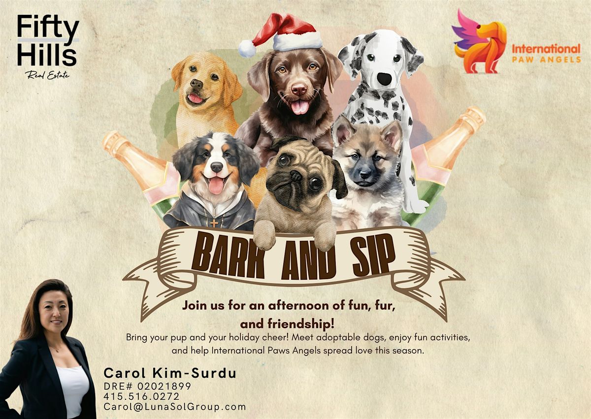 Bark & Sip, 19 December | Event in South San Francisco | AllEvents