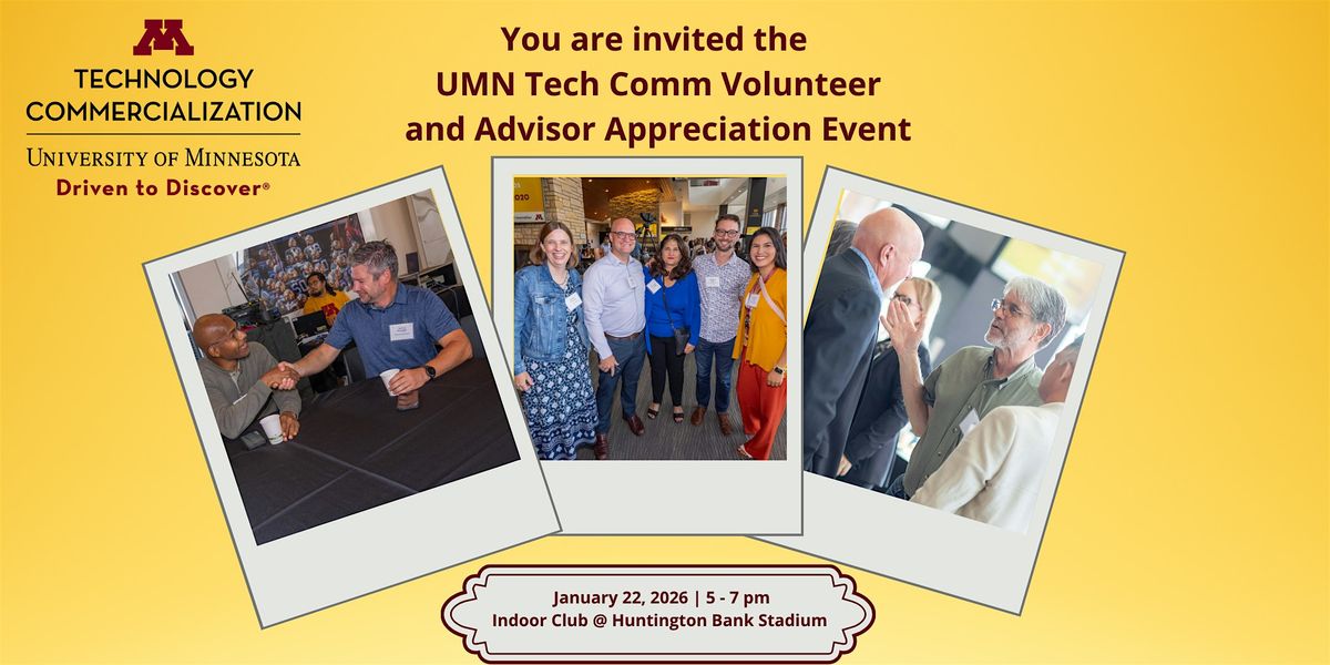 UMN Tech Comm  Volunteer and Advisor Appreciation Event, 22 January | Event in Minneapolis | AllEvents