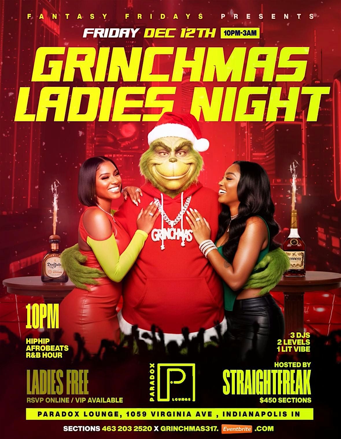 Fantasy Friday: GRINCHMAS LADIES NIGHT OUT Sag Bash! INDIANAPOLIS, 12 December | Event in Indianapolis | AllEvents
