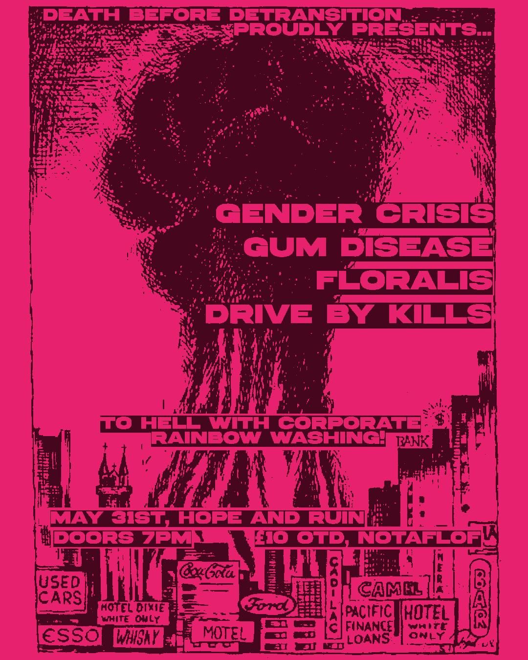 PUNK PRIDE W/ GENDER CRISIS, GUM DISEASE, FLORALIS, DRIVE BY KILLS, 31 May | Event in Brighton | AllEvents
