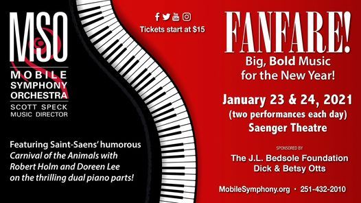 Fanfare Saenger Theatre Mobile January 23 2021 Allevents In riverside theatre calendar of events 2021