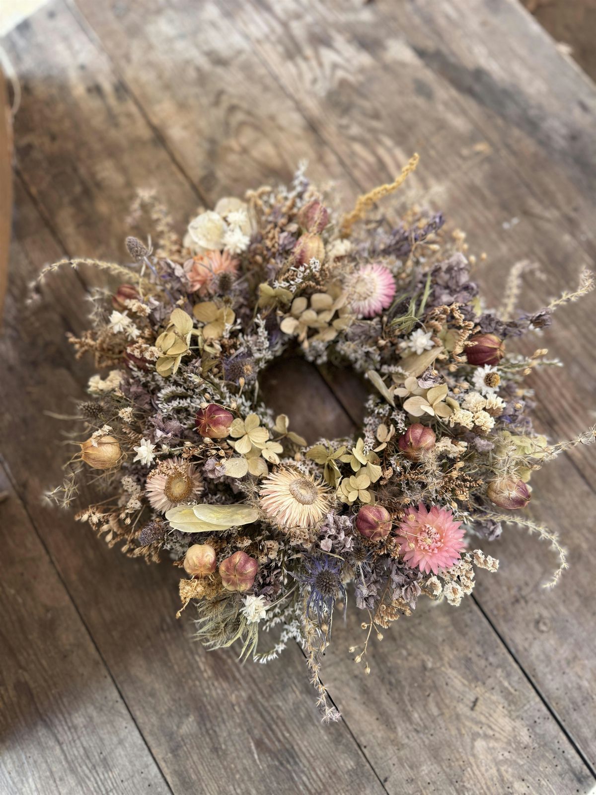 Dried flower everlasting wreath workshop, 24 January | Event in Bodmin | AllEvents