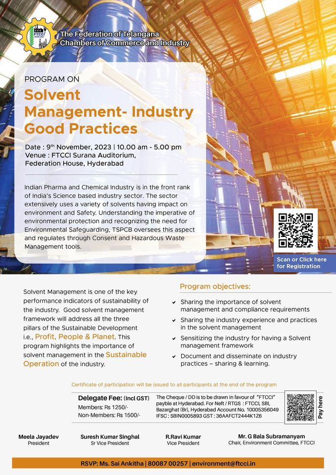 FTCCI Solvent Management Industry Good Practices, Federation of