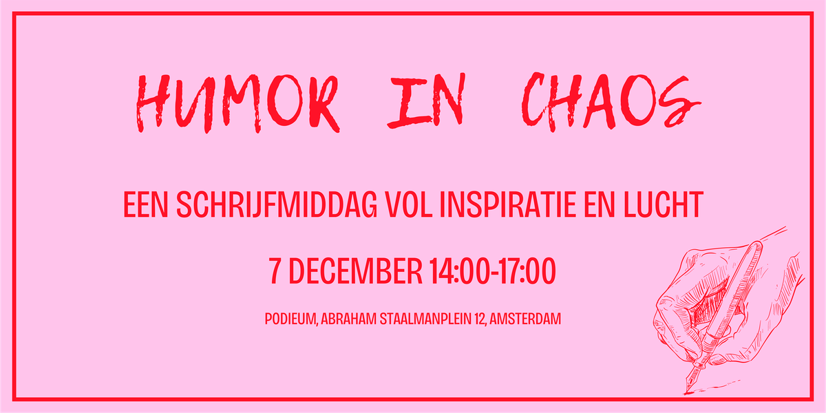 Humor voor ontspanning in de chaos, 7 December | Event in Amsterdam | AllEvents