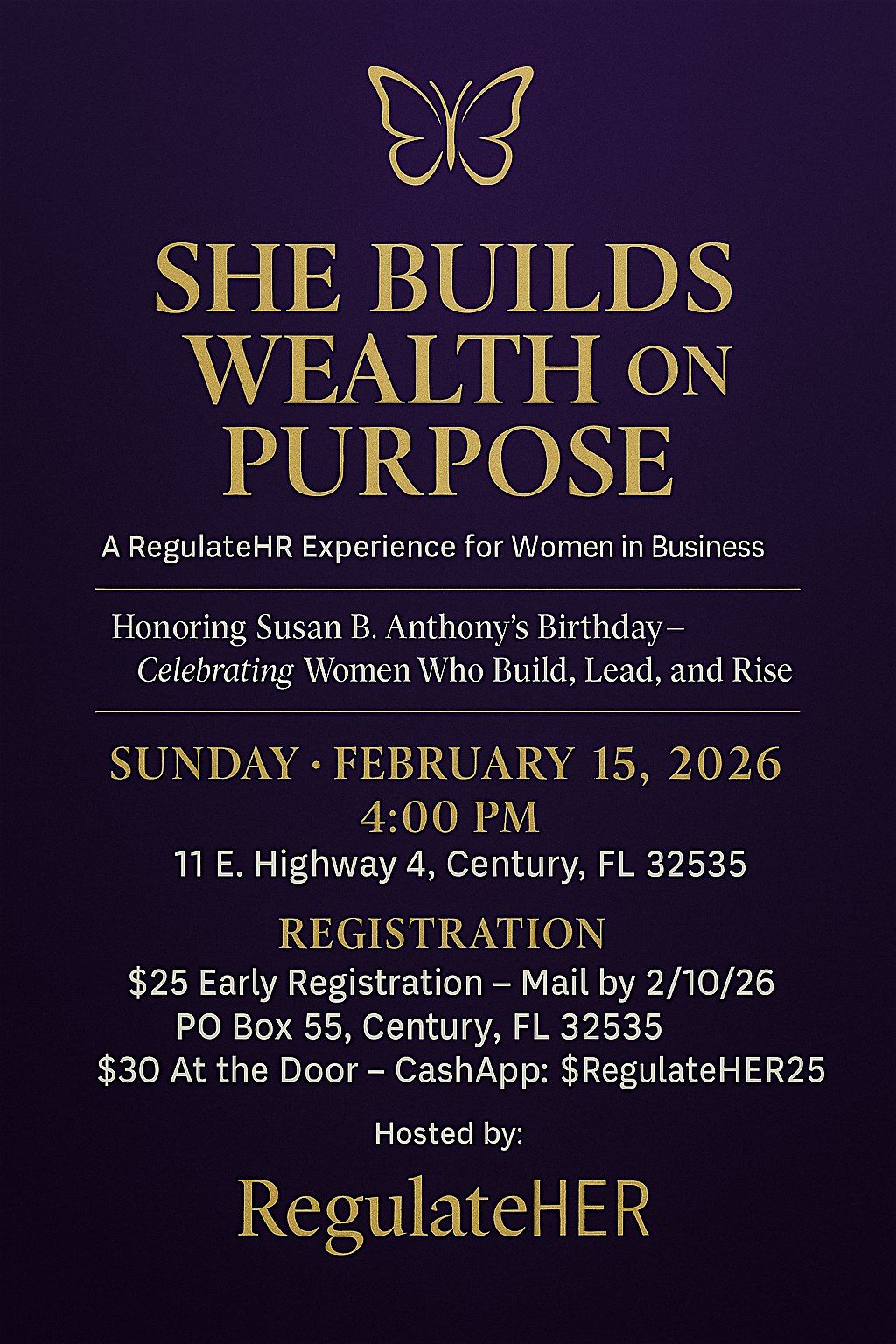 She Builds Wealth on Purpose, 15 February | Event in Century | AllEvents