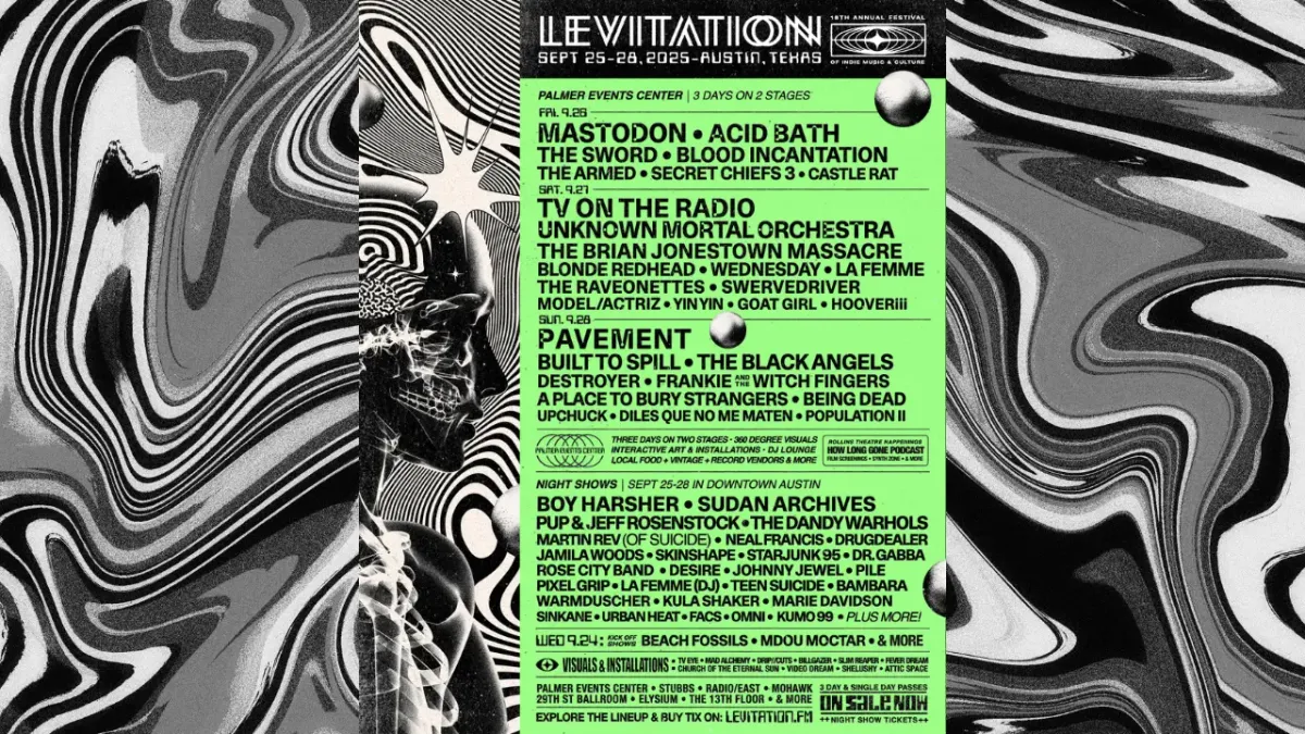 Levitation Festival - (Sunday Pass) with Pavement, Built to Spill, The Black Angels, and more!, 28 September