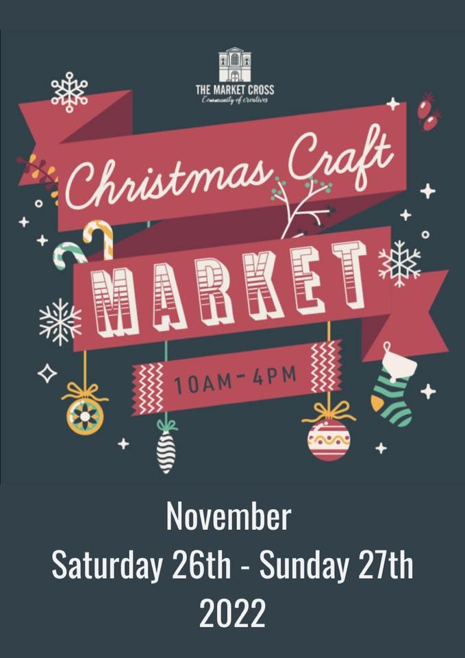 Christmas craft market plus books, The Market Cross, Tema, 26 November