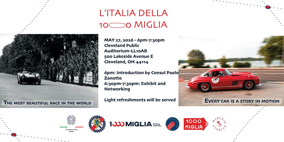 LItalia della Mille Miglia, Cleveland Public Auditorium, 27 May