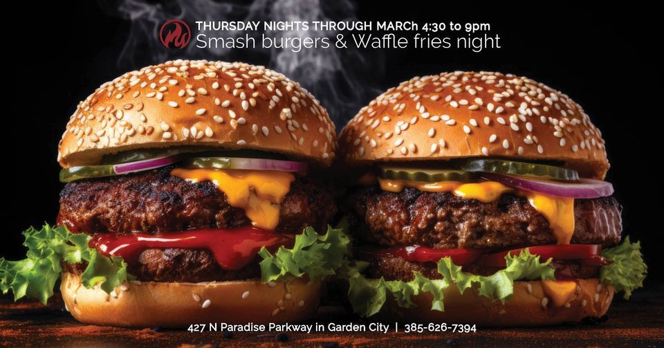 Smash Burger & Waffle Fries Thursdays at Campfire Grill in Garden City