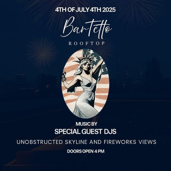 4th of July At Bar Tetto Rooftop - Breathtaking Macy's Fireworks Views, 4 July | Event in New York | AllEvents