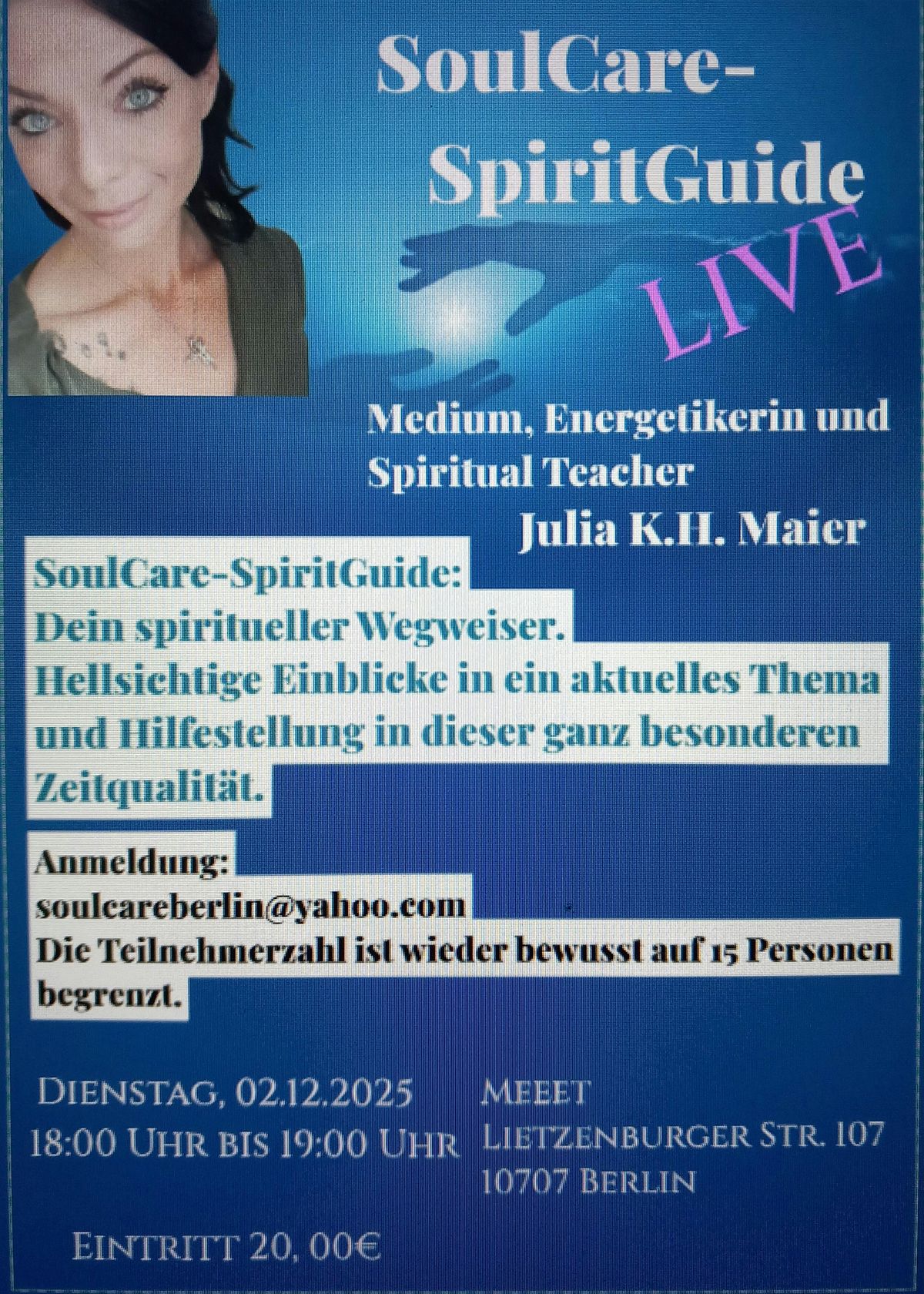 SoulCare-SpiritGuide LIVE, 2 December | Event in Berlin | AllEvents