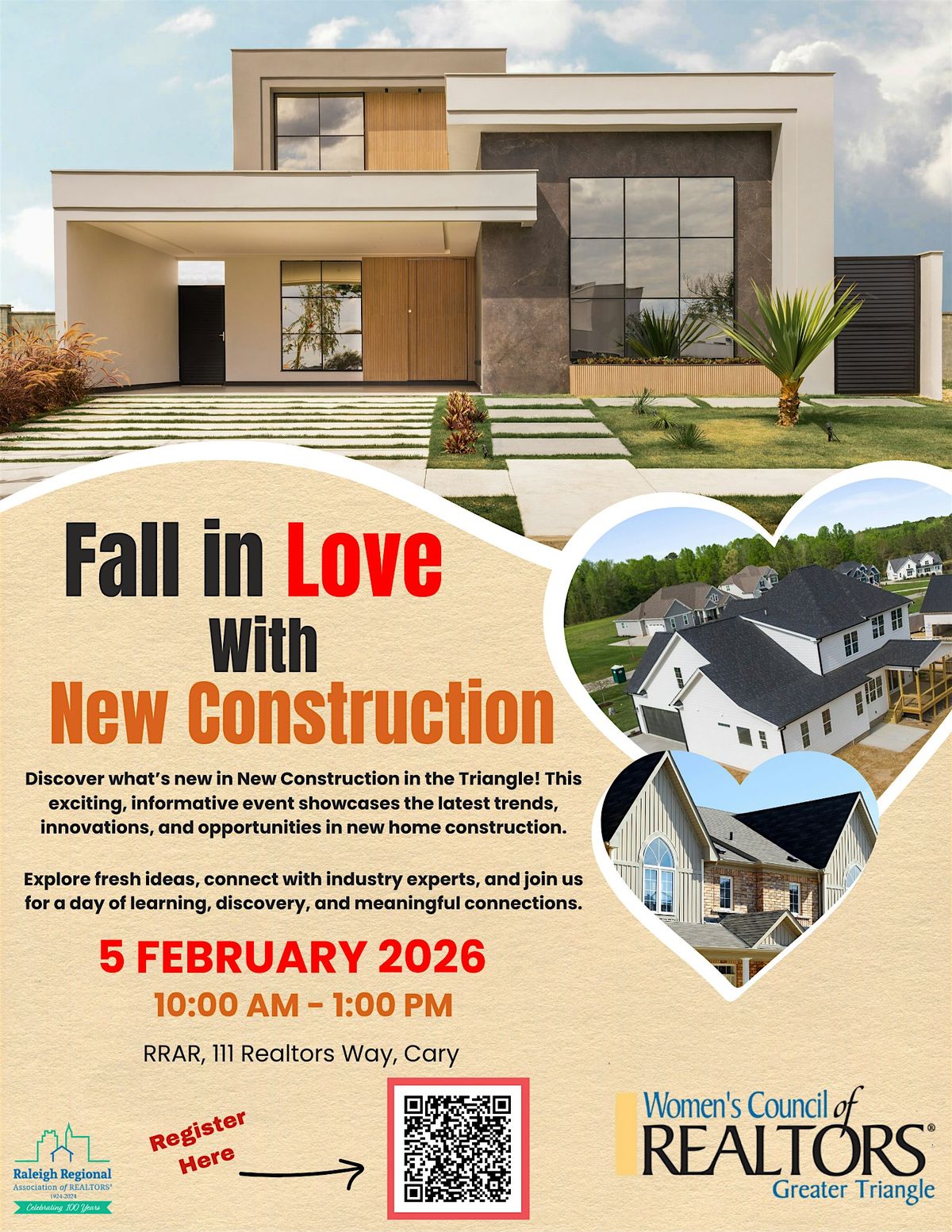 Fall in Love with New Construction, 5 February | Event in Cary | AllEvents