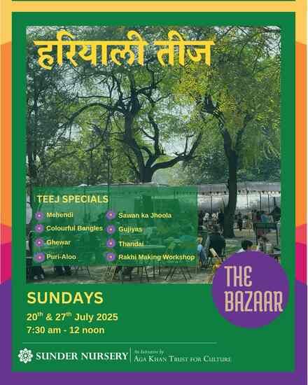 Hariyali Teej Celebration at The Bazaar, Sunder Nursery | Event in New Delhi | AllEvents