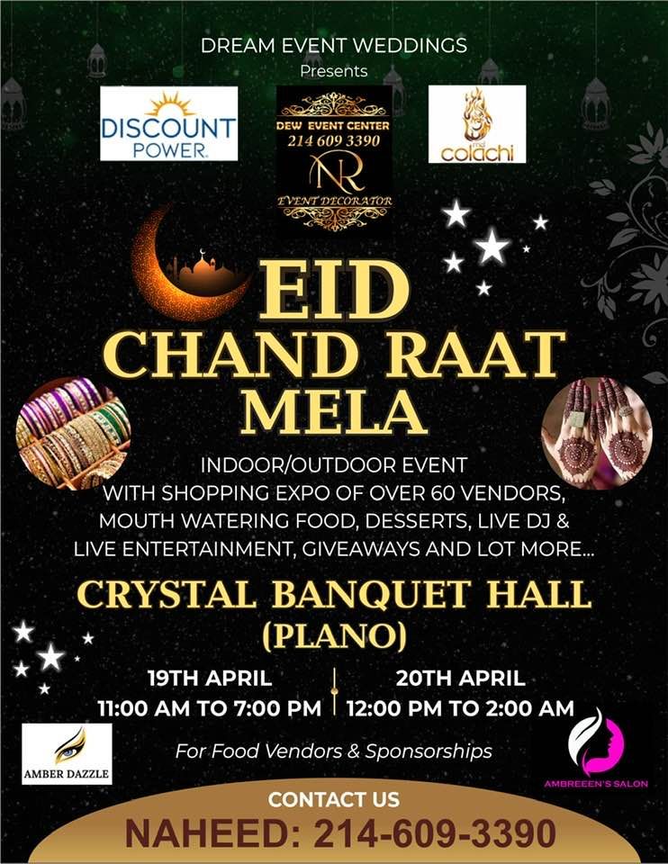 EID 2 DAYS EXPO 2023, Crystal Banquet, Plano, 19 April 2023 AllEvents.in