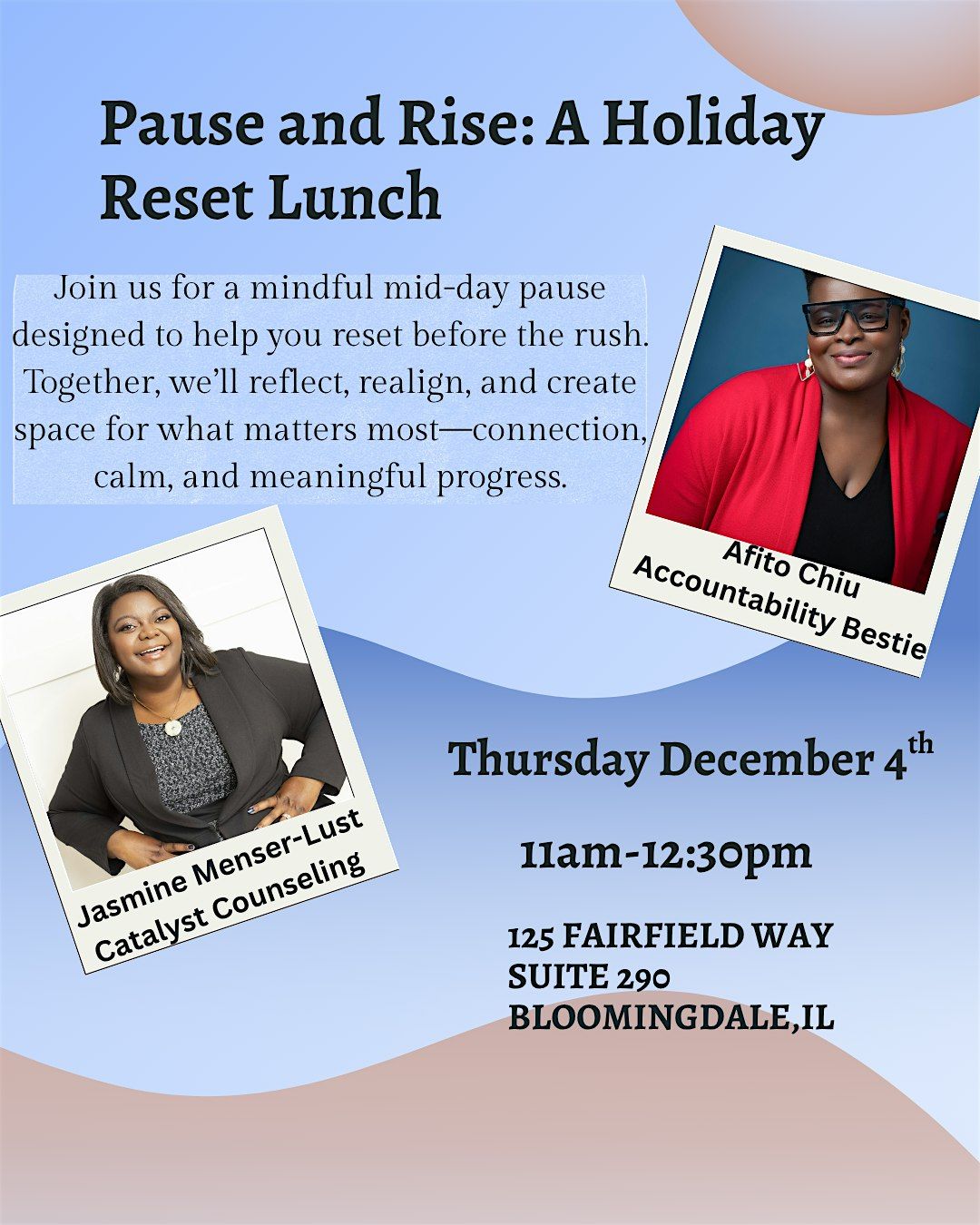 Pause and Rise: A Holiday Reset Lunch, 4 December | Event in Bloomingdale | AllEvents