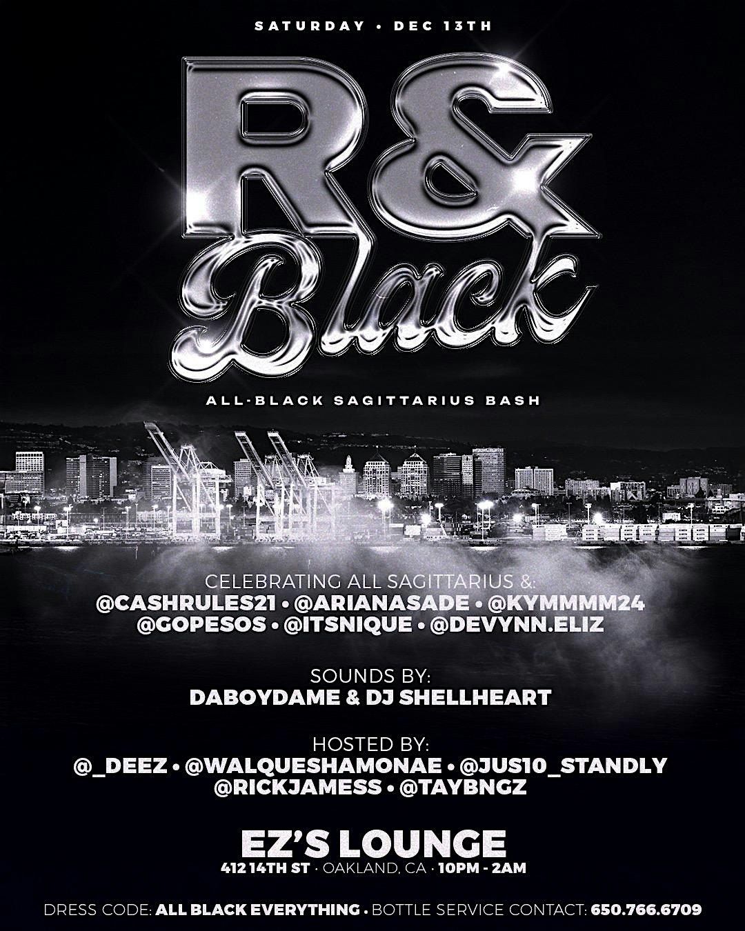 R&Black: R&b All-Black Sagittarius Bash, 13 December | Event in Oakland | AllEvents