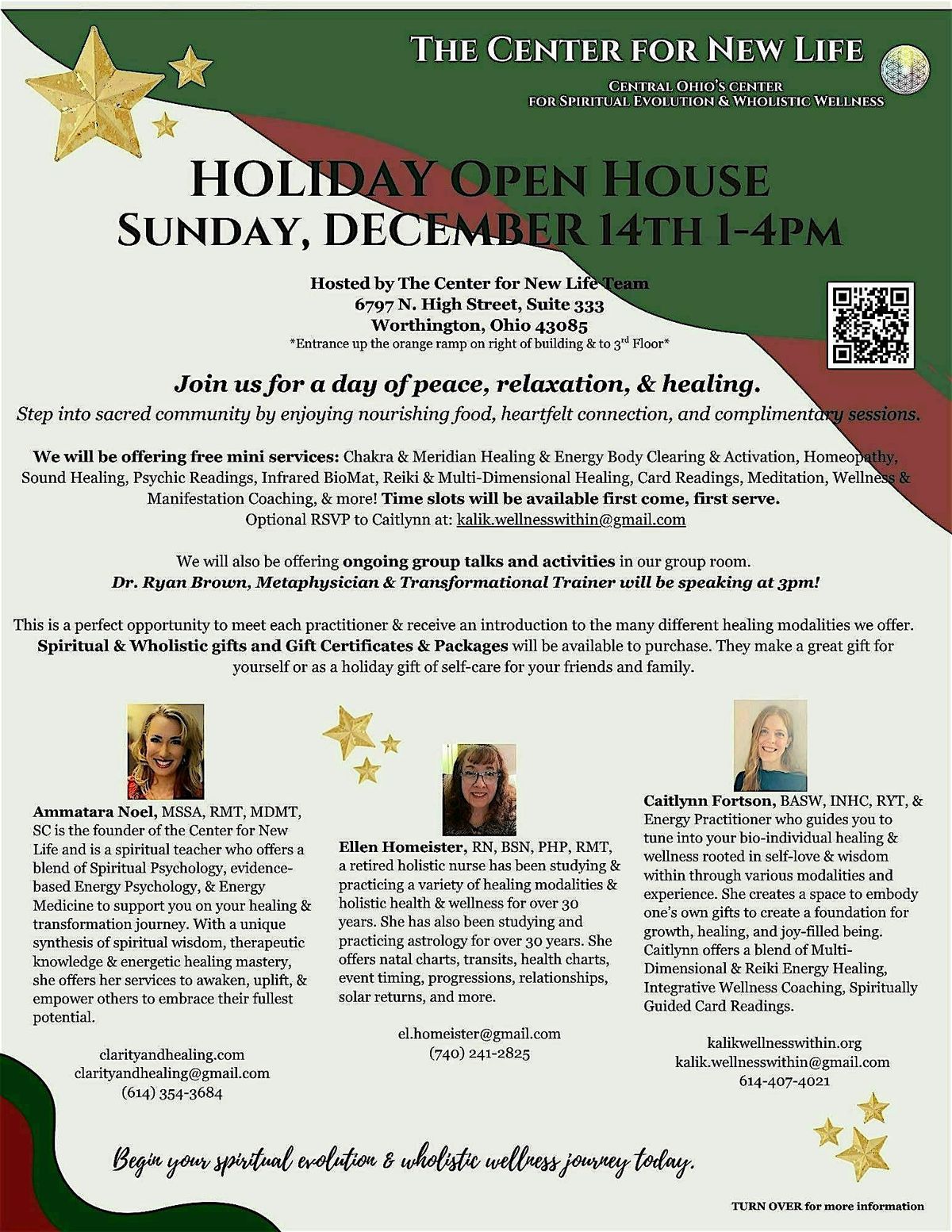 The Center for New Life - Holiday Open House, 14 December | Event in Worthington | AllEvents